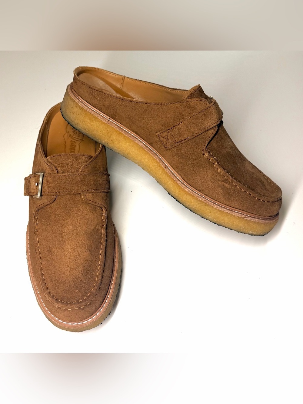 Sperry Women's Captsox Oxford Crepe Mules in tan Size - 10 - Picture 7 of 9